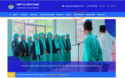 Pemberitahuan: Rilis Website Perpustakaan Sekolah SMPIT Al Izzah